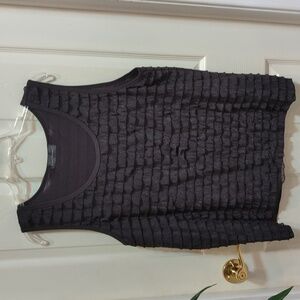 Travel Element Women's Black Ruffle Tank Top Size XL